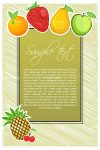 Abstract fruit text template
